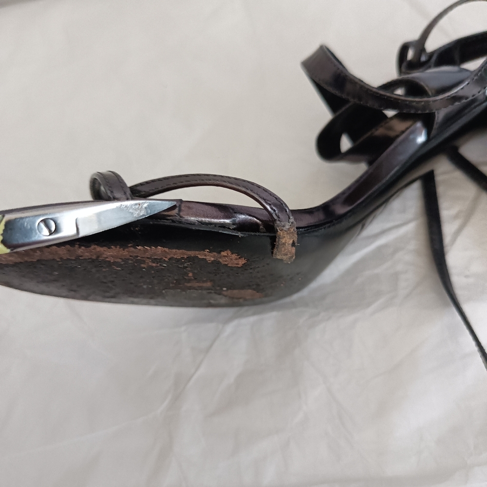 Isabel marant metallic heels size 38 ankle strap - Picture 2 of 15